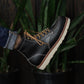 Women Moc-Toe Leather Boots (Raven Black) Goodyear Welted