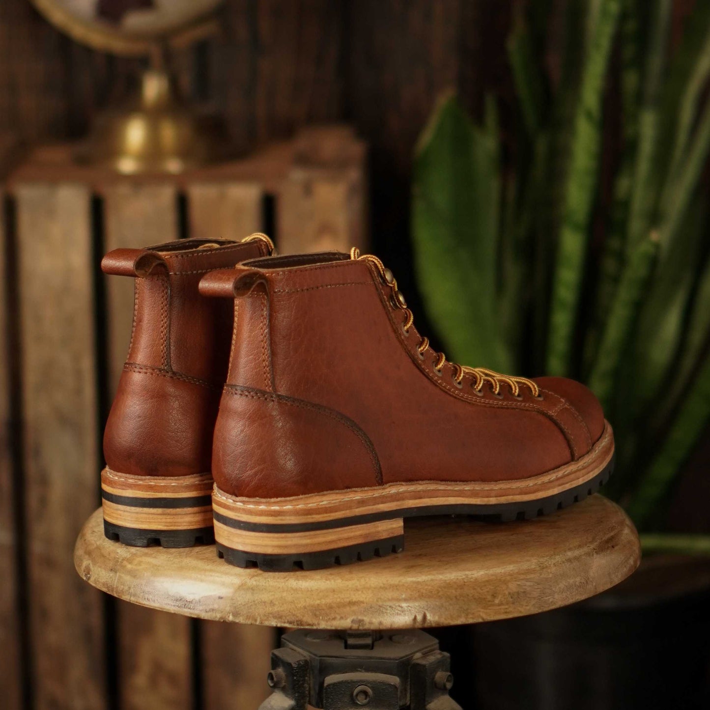 Monkey Explorer Boots (Saddle Tan) Goodyear Welted