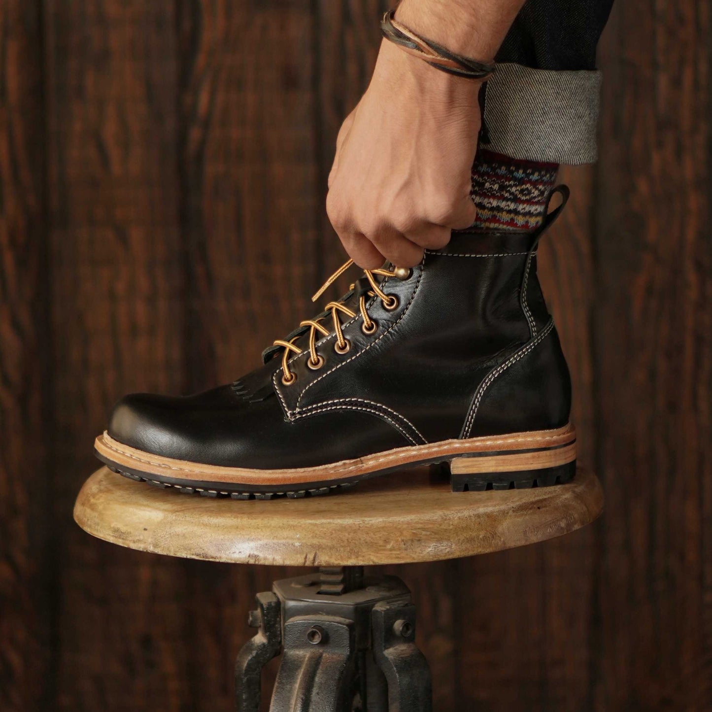 Task Boots (Raven Black) Goodyear Welted