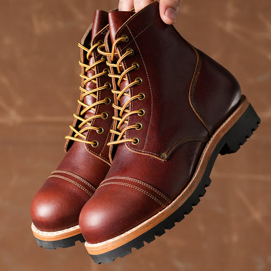 Combat Boot 6" (Saddle Tan) Goodyear Welted 34 CRS