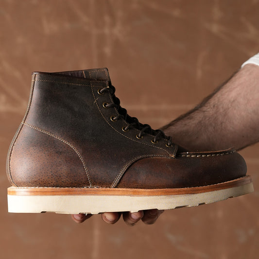 Moc-Toe Boots (Vintage Brown) Goodyear Welted 38 CRS