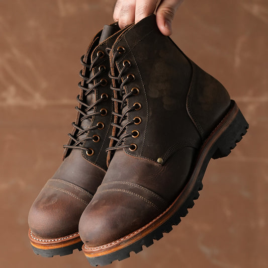 Combat Boots 6" (Vintage Brown) Goodyear Welted 39 CRS