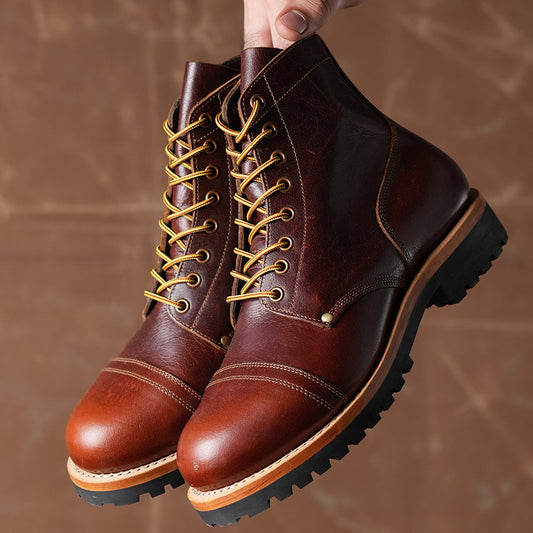 Combat Boots 6" (Saddle Tan) Goodyear Welted 41 CRS