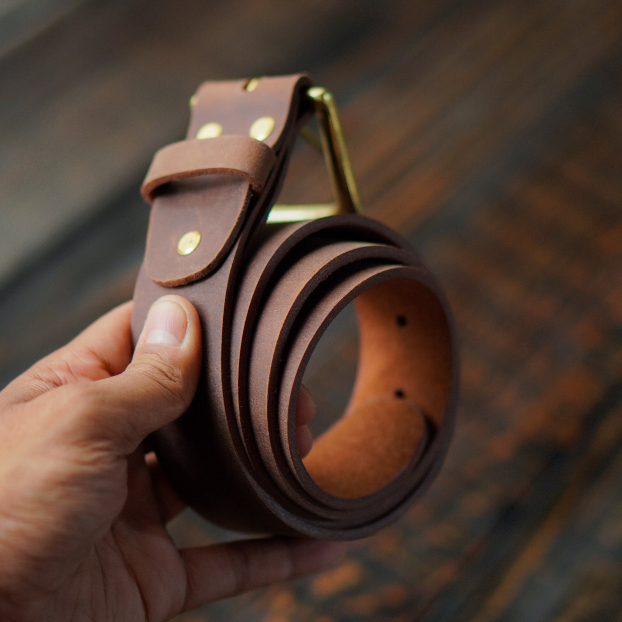 Heritage Belt & Trifold Wallet (Vintage Brown)