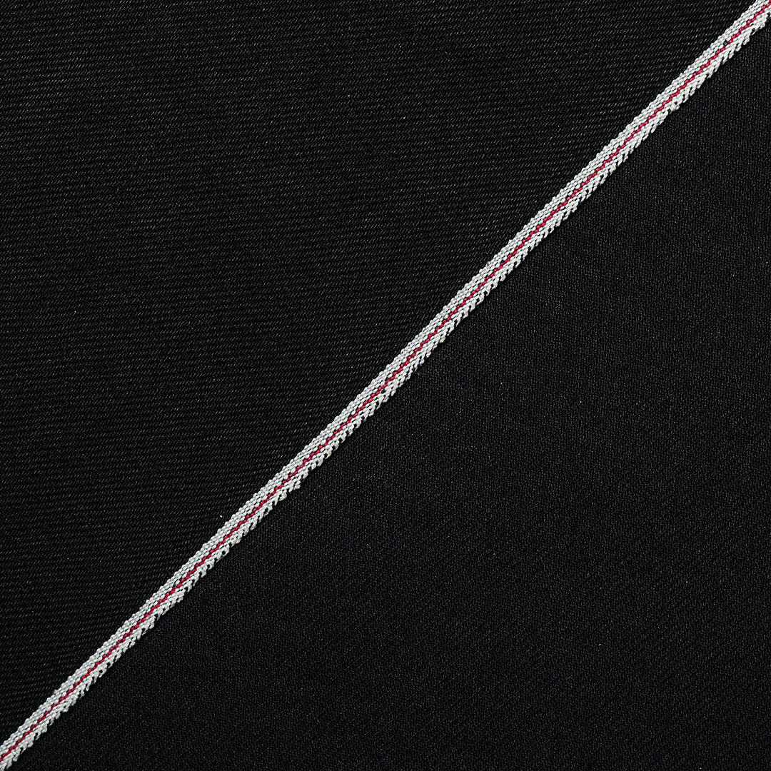 Five Pocket Double Black 14 Oz Selvedge Denim For Men (Slim Straight)