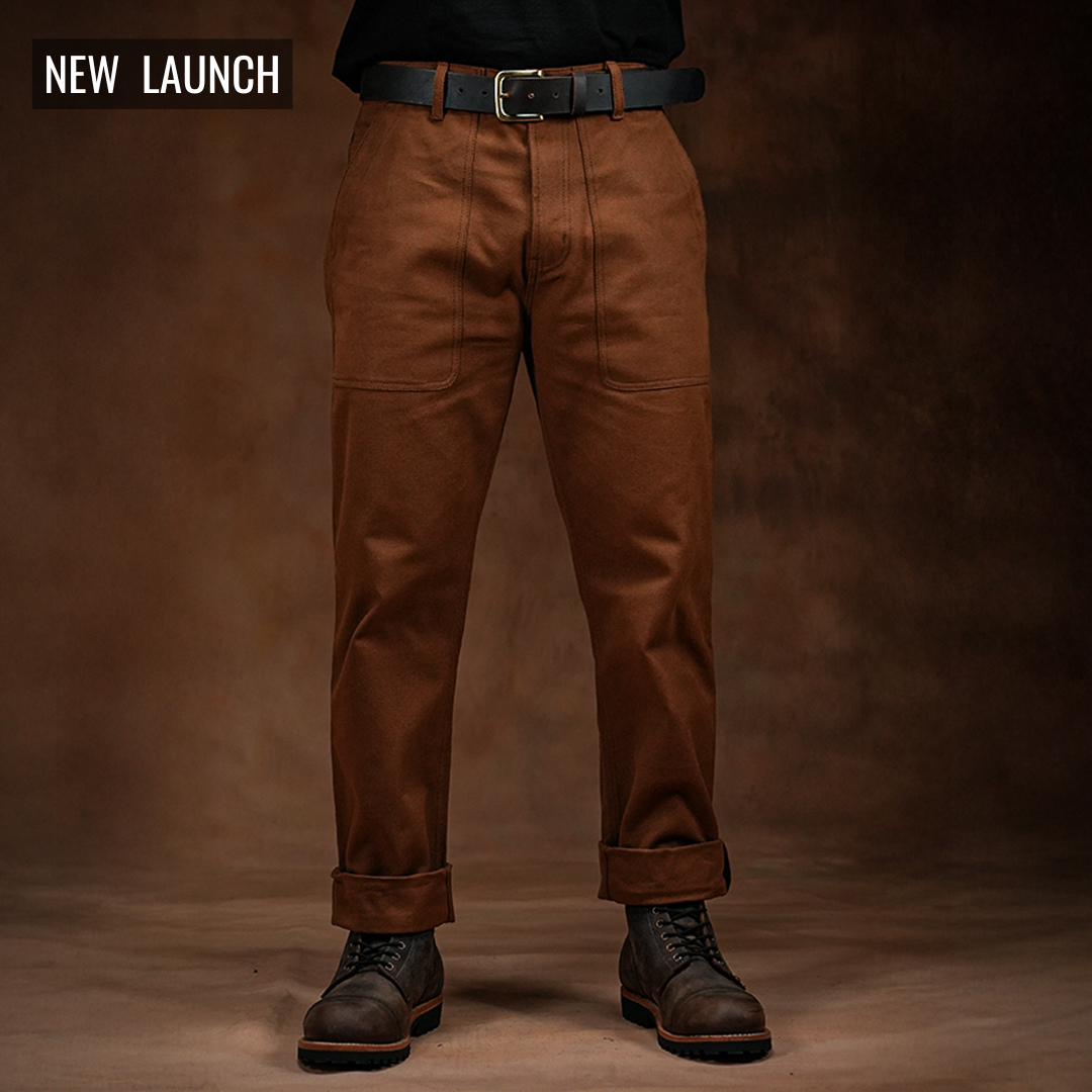 Fatigue Pants Fox Brown 12 Oz Duck Canvas For Men (True Straight