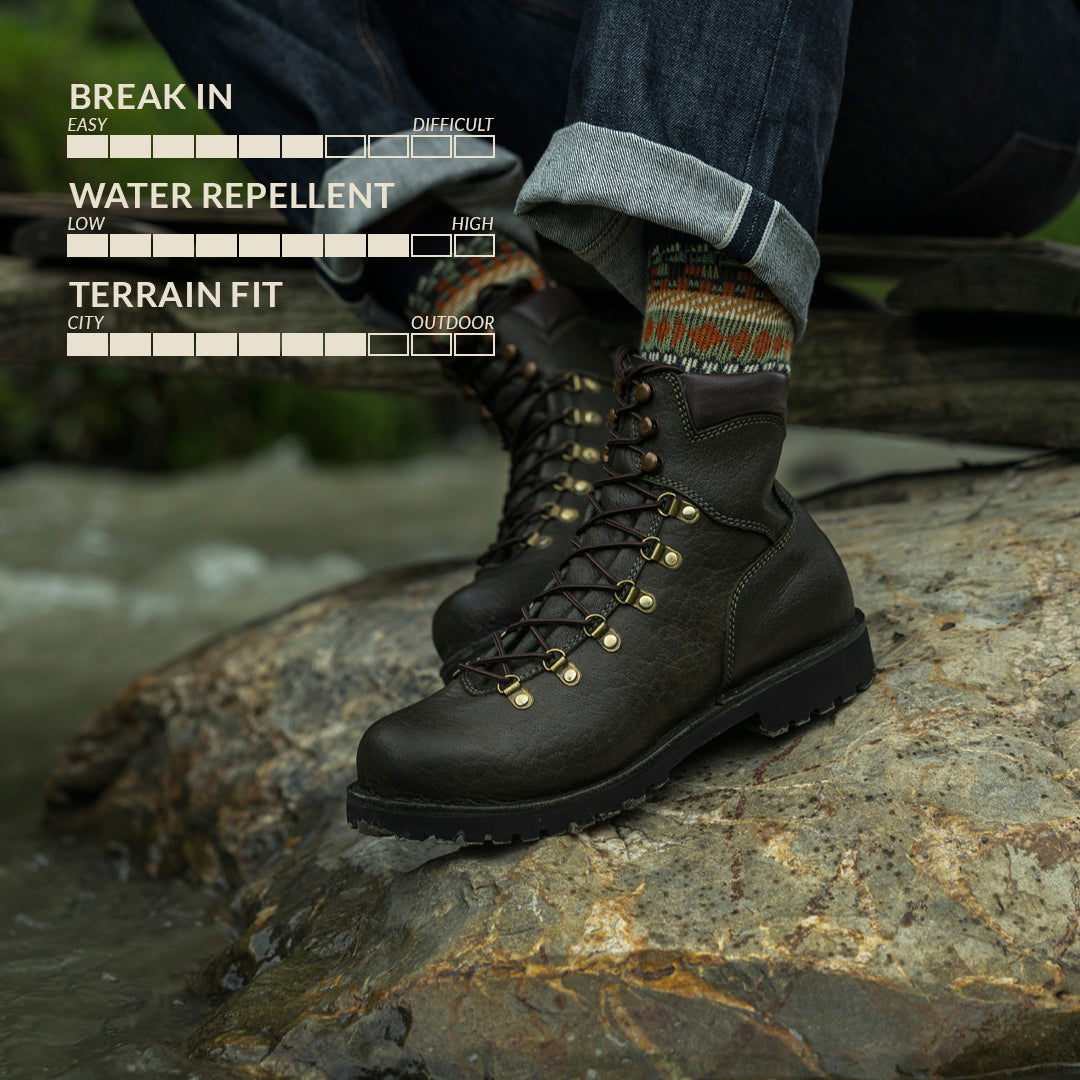 Himalayan Hiker Boots 6" (Moss Green) Water Repellent