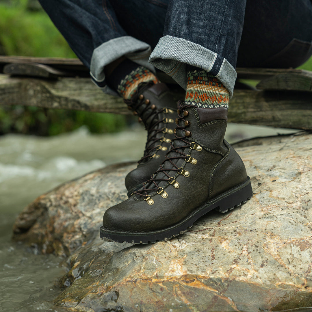 Himalayan Hiker Boots 6" (Moss Green) Water Repellent