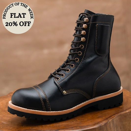 Combat Boots 8" (Raven Black) Goodyear Welted