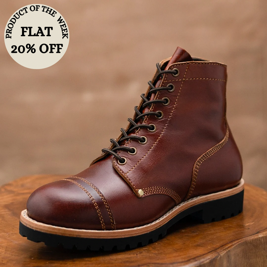 Combat Boots 6" (Saddle Tan) Goodyear Welted