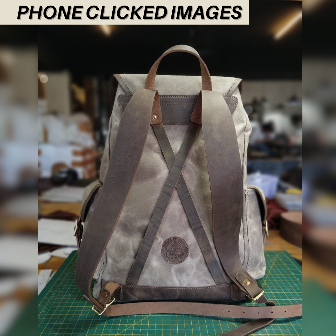 Vintage Bergan Canvas Backpack (Faded Olive)