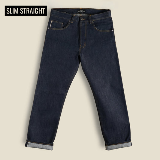 15 Oz Blue Blood Five Pocket 2.0 Selvedge Denim For Men ( Slim Straight)