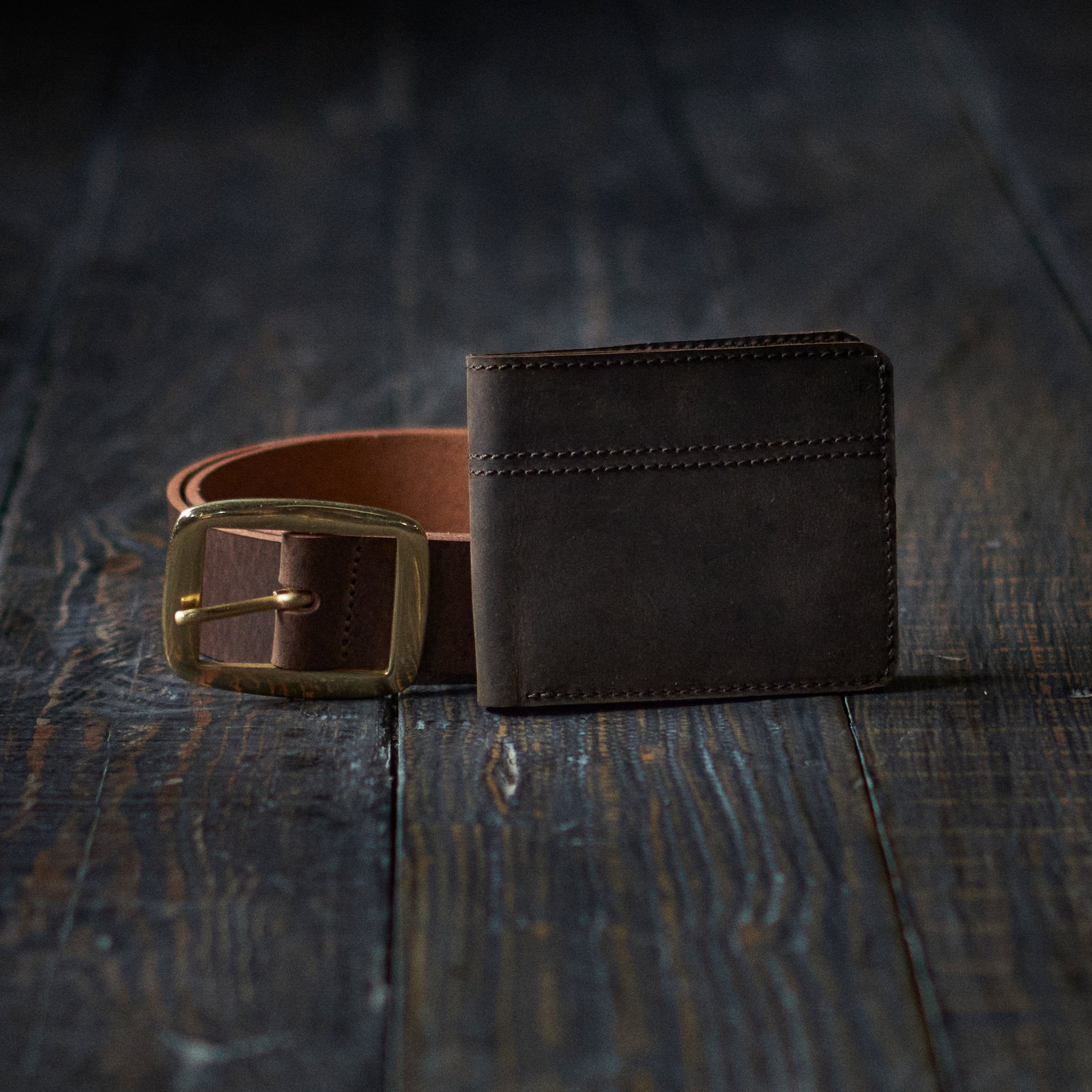 Legacy Belt & Boston Wallet (Vintage Brown)