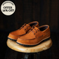 Voyager Boat Shoes Suede (Caramel Tan) Goodyear Welted