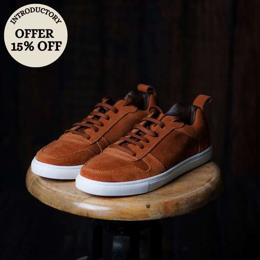 Brooklyn Low Top Sneakers Suede (Caramel Tan)