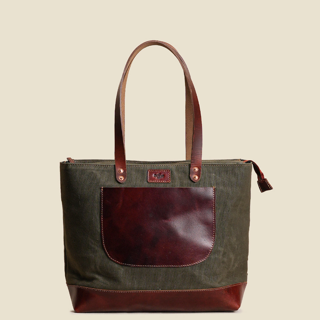 The Willow Tote ( Forest Green )