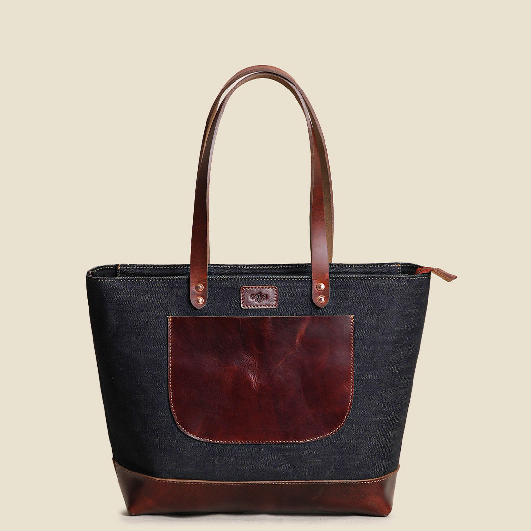 The Willow Tote ( Selvedge Denim )