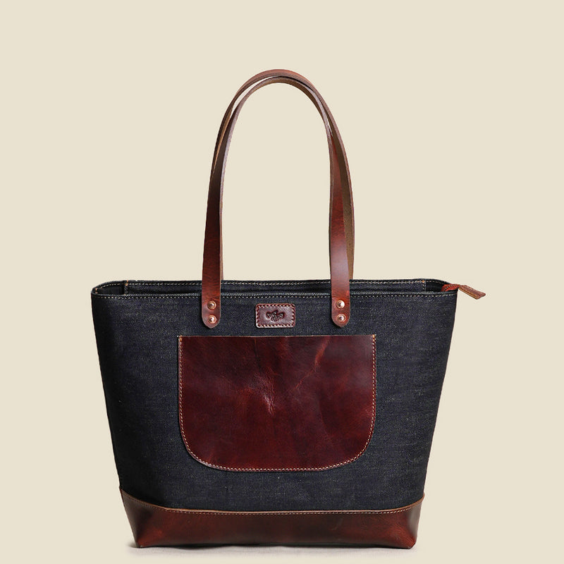 The Willow Tote ( Selvedge Denim )