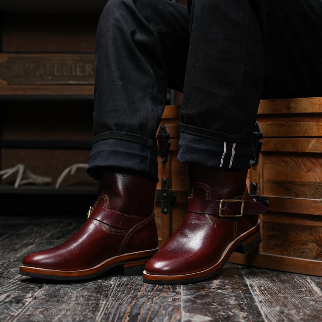 The Foundry Engineer Boots (Saddle Tan) Goodyear Welted