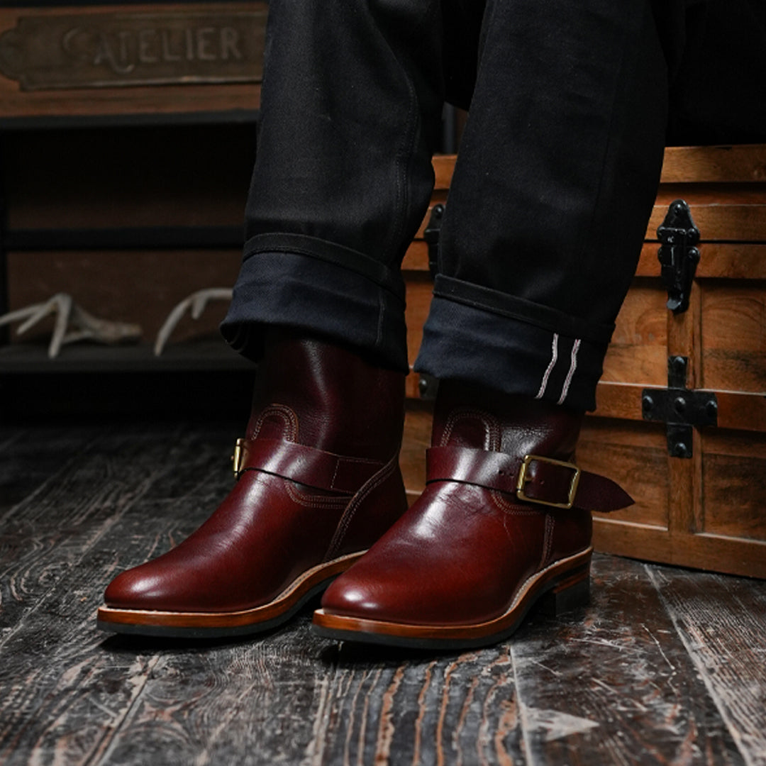 The Foundry Engineer Boots (Saddle Tan) Goodyear Welted