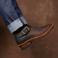 The Foundry Engineer Boots (Vintage Brown) Goodyear Welted