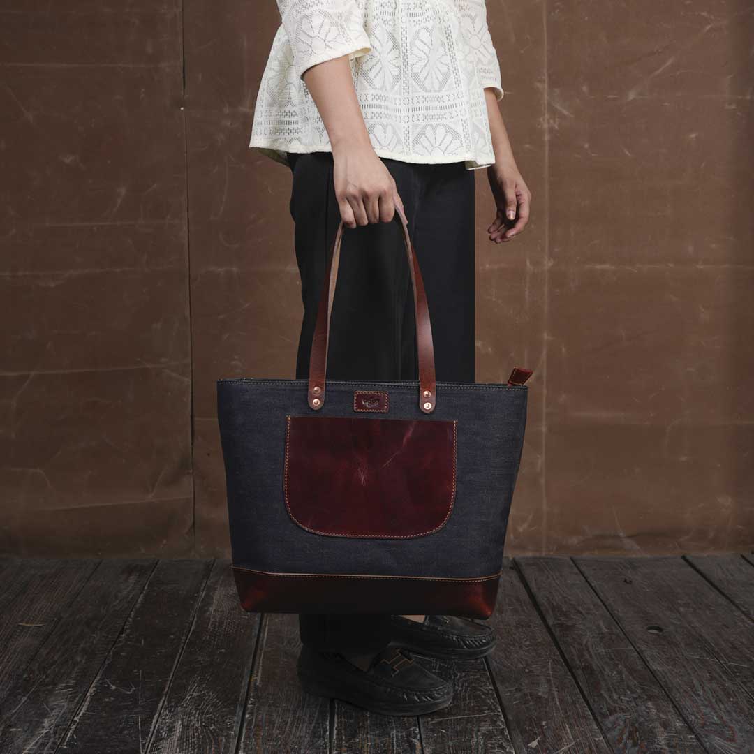 The Willow Tote ( Selvedge Denim )