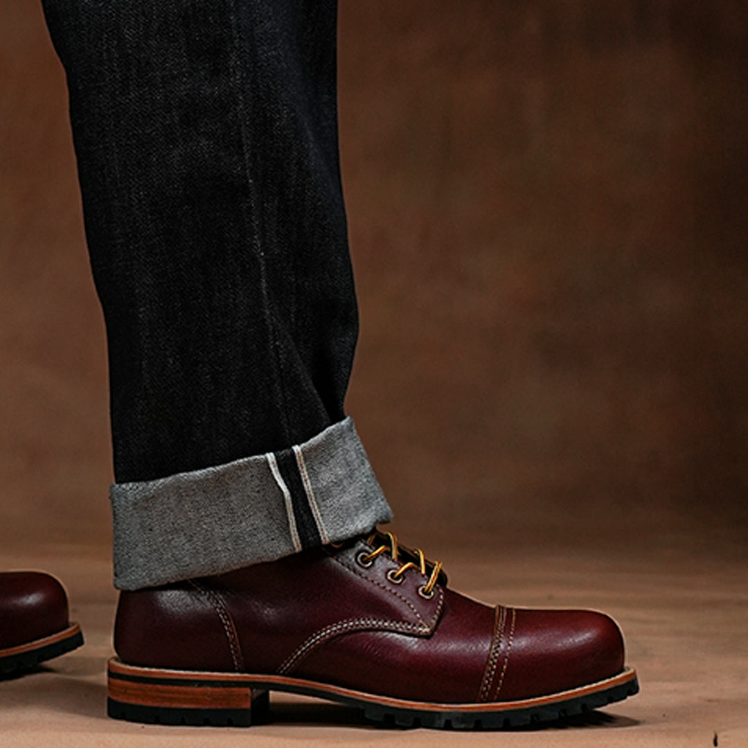 Five Pocket Blue Blood 13 Oz Selvedge Denim For Men (True Straight)