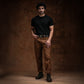 Five Pocket Bear Brown 12 Oz Hard Waxed Canvas Pants For Men (True Straight)