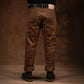 Five Pocket Bear Brown 12 Oz Hard Waxed Canvas Pants For Men (True Straight)