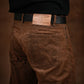 Five Pocket Bear Brown 12 Oz Hard Waxed Canvas Pants For Men (True Straight)