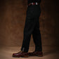 Double Knee Carpenter Double Black 14 Oz Selvedge Denim For Men (True Straight)