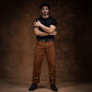 Double Knee Carpenter Fox Brown 12 Oz Duck Canvas Pants For Men (True Straight)