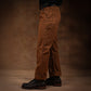 Double Knee Carpenter Fox Brown 12 Oz Duck Canvas Pants For Men (True Straight)