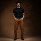 Five Pocket Fox Brown 12 Oz Duck Canvas Pants For Men (Slim Straight)