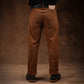 Five Pocket Fox Brown 12 Oz Duck Canvas Pants For Men (Slim Straight)