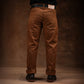Five Pocket Fox Brown 12 Oz Duck Canvas Pants For Men (True Straight)