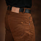 Five Pocket Fox Brown 12 Oz Duck Canvas Pants For Men (True Straight)