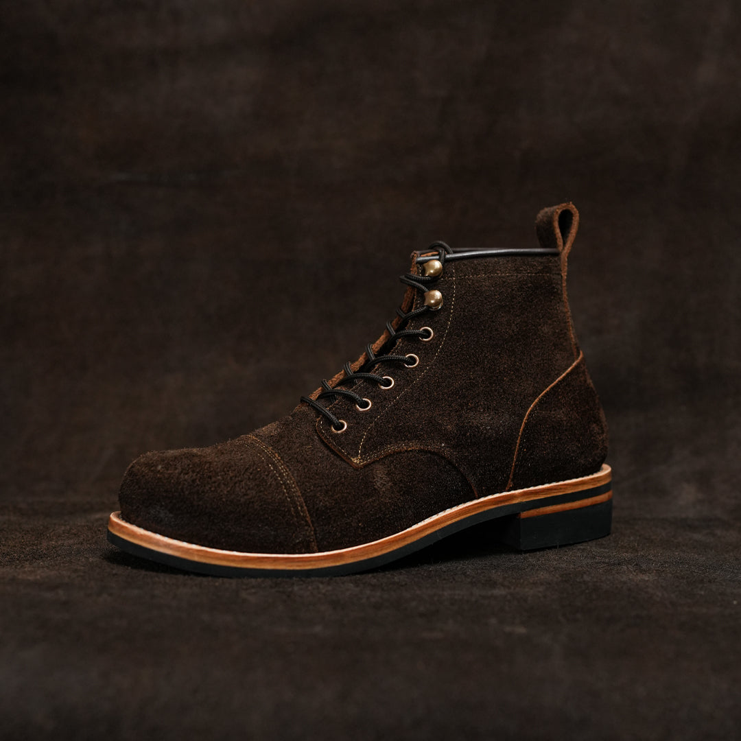 Grizzly Brown Full Grain  Water Buffalo Roughout (Leather Option )