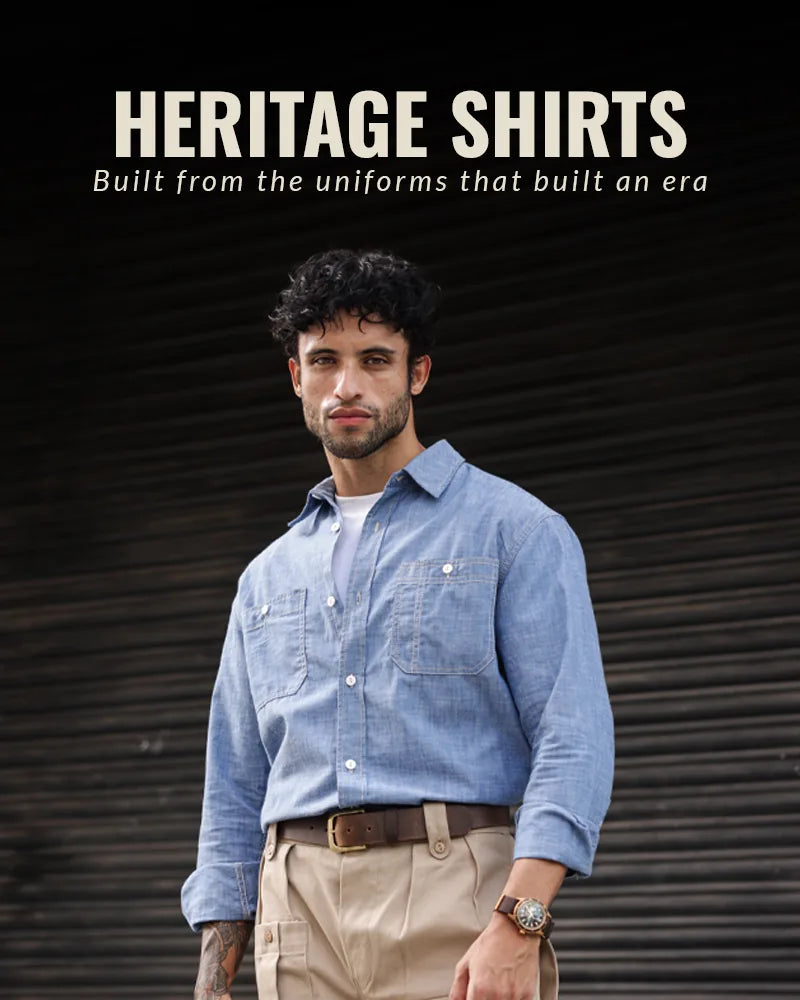 Heritage Workwear shirts collection banner