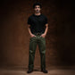 Five Pocket Military Green 12 Oz Selvedge Canvas Pants For Men (True Straight)