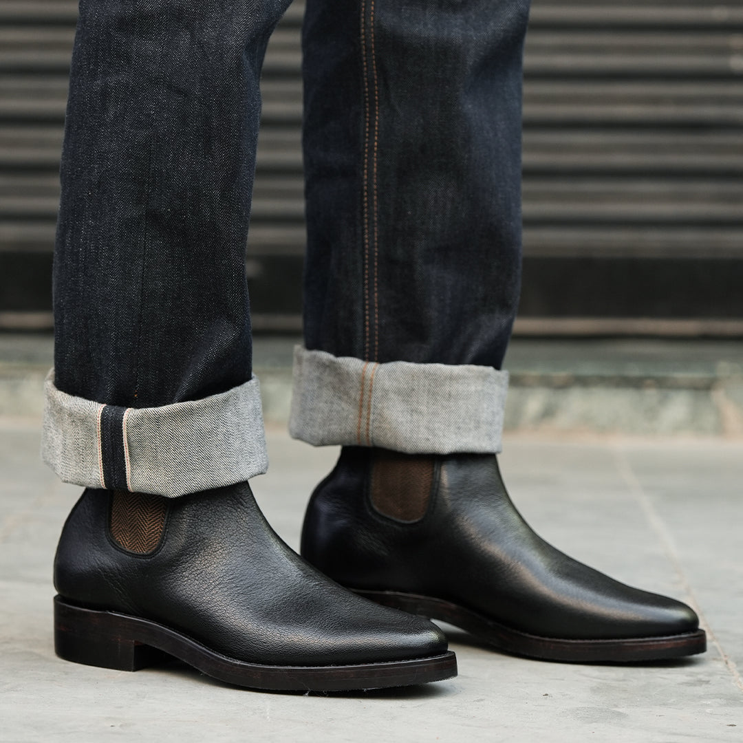 Heritage Chelsea Boots 6" (Raven Black) Goodyear Welted