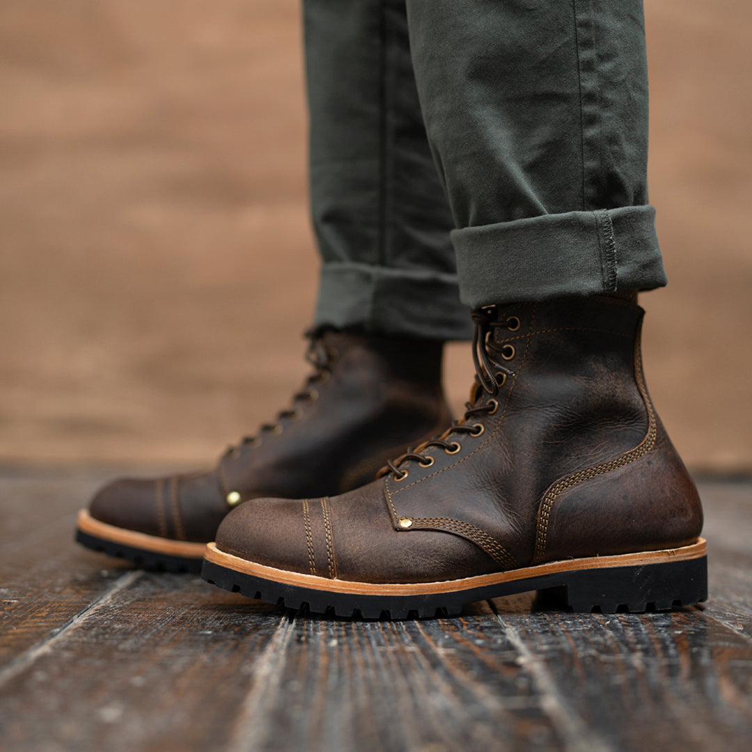 Gurkha Combat Boots 6" (Vintage Brown) Goodyear Welted