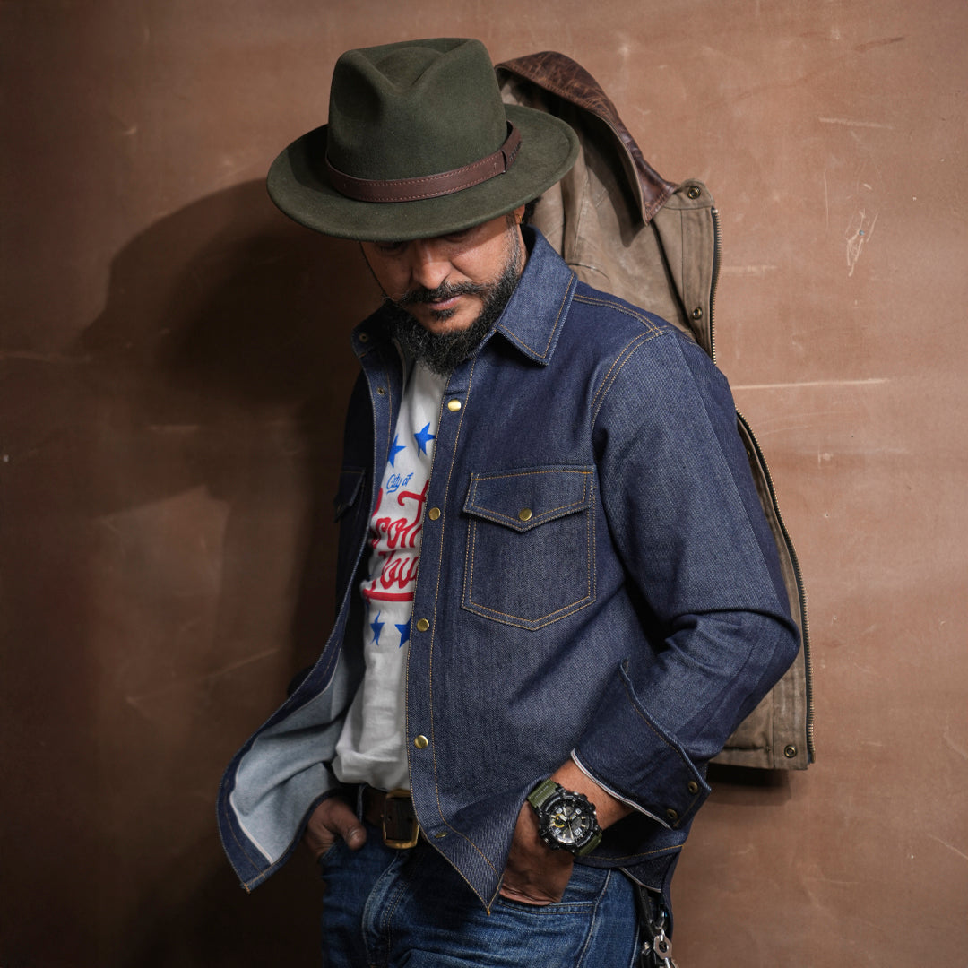 Selvedge Denim Overshirt 10 Oz (Indigo Blue)