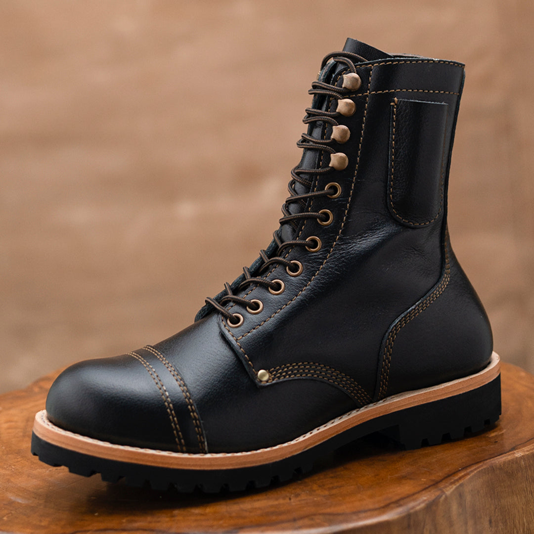 Combat Boots 8" (Raven Black) Goodyear Welted