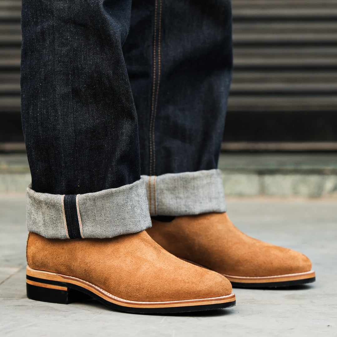 Heritage Chelsea Boots 6" (Wheat Roughout) Goodyear Welted
