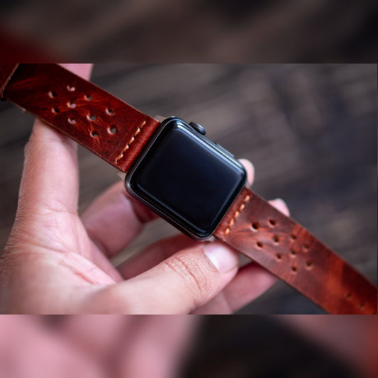 Artisan Apple Watch Leather Strap (Saddle Tan)