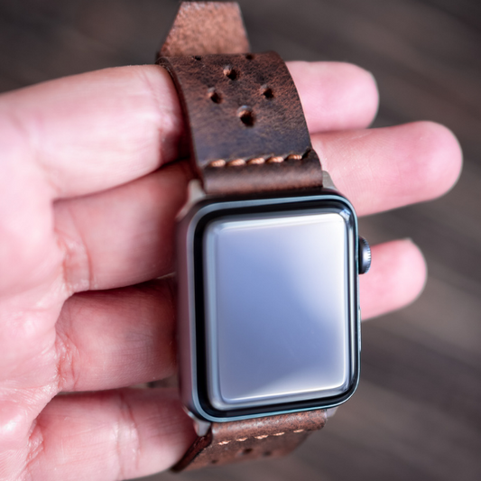 Artisan Apple Watch Leather Strap (Vintage Brown)