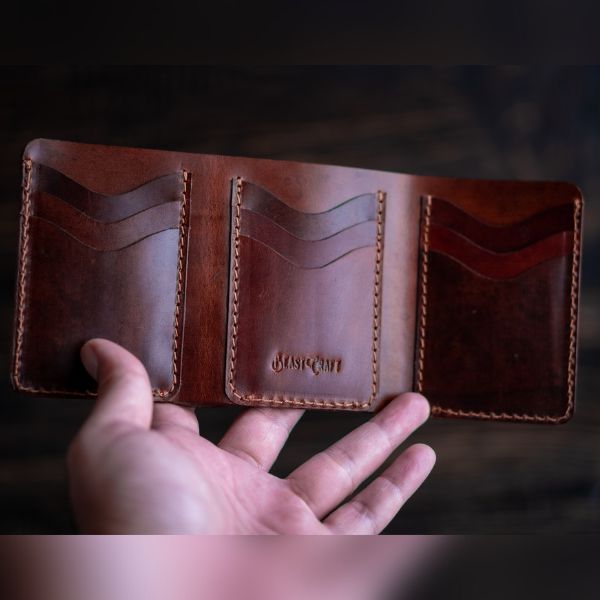 3 fold leather wallet Craft Glory