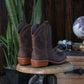 Bottes western Texas Cowboy pour femme (marron vintage) cousu Goodyear