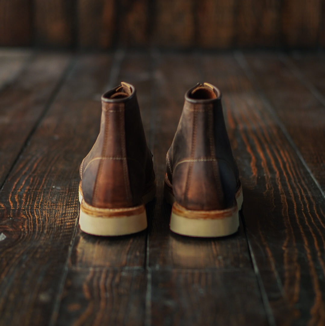 Bottes en cuir Moc-Toe (marron vintage) Goodyear Welted
